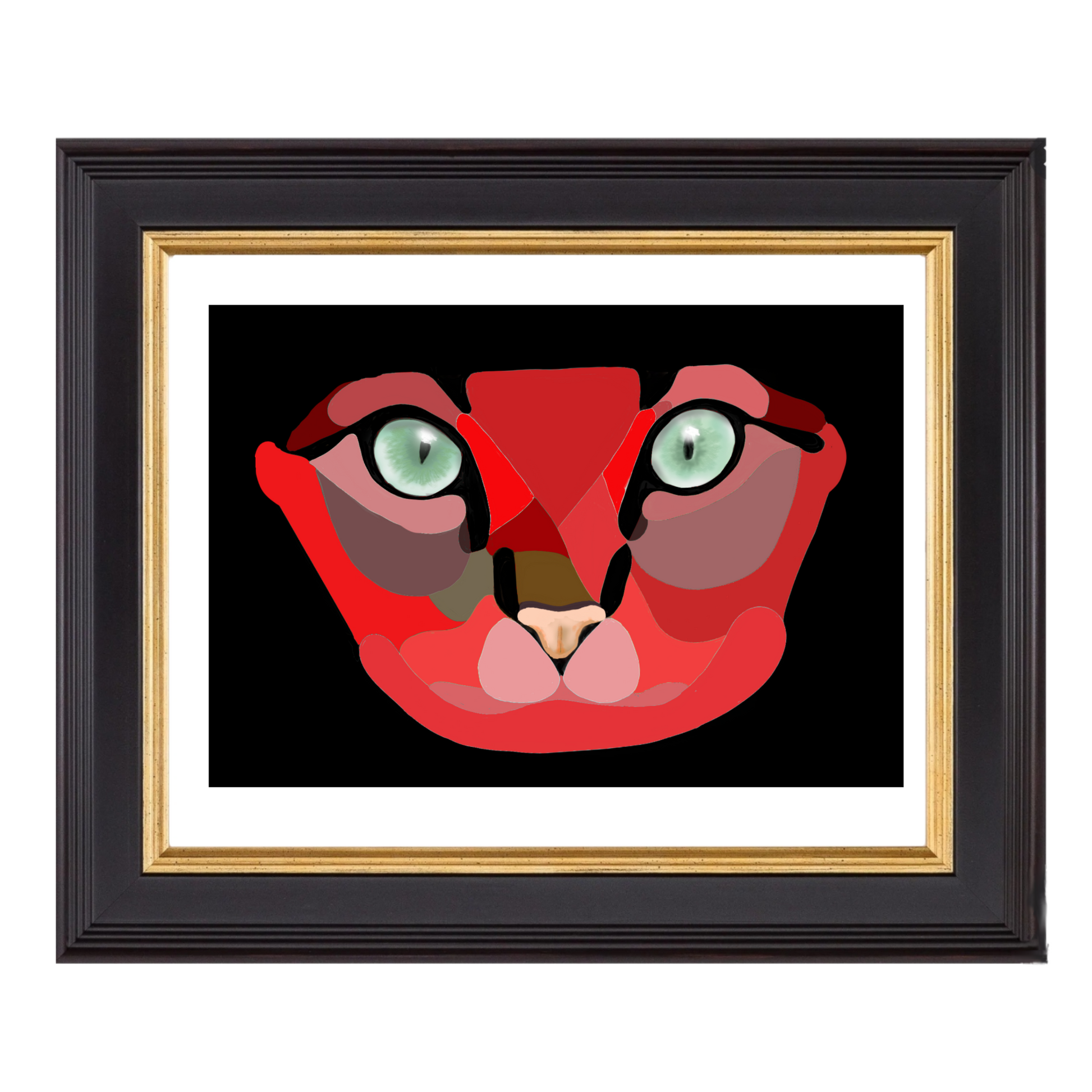 RED MICCI MY CAT Hahnemühle large Photo Rag Print - valerie-digital-art