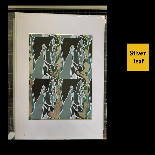GOLD/SILVER LEAF 50 SHAPES OF GREY - valerie-digital-art