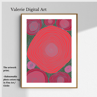 Hypnotic Curves Rolled Canvas - valerie-digital-art