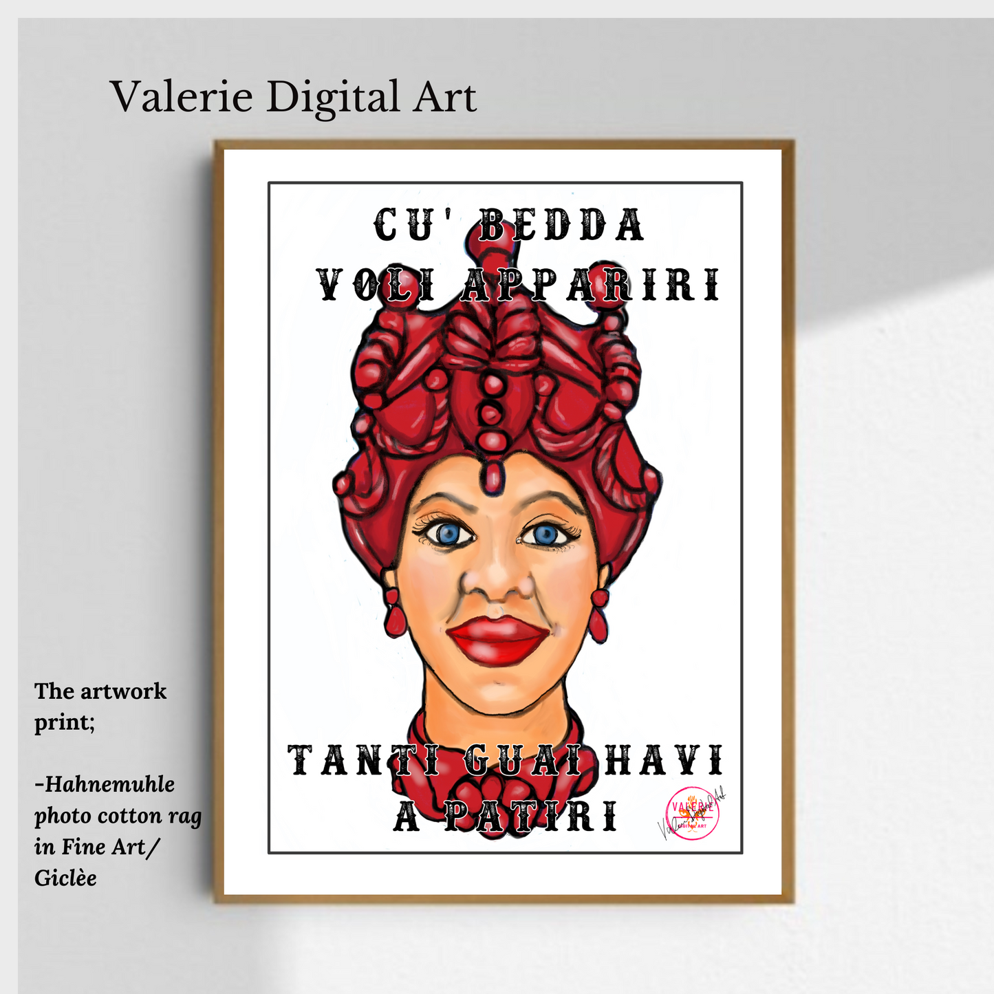 BEDDA RED Hahnemühle Photo Rag Print - valerie-digital-art