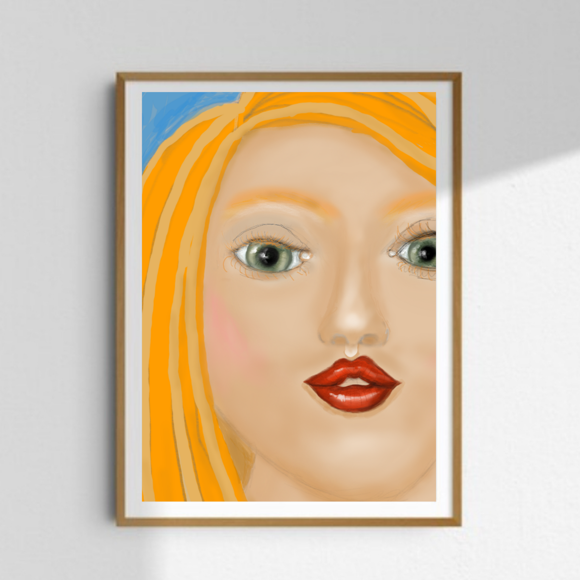 Chubby face Wall Art Poster Print - valerie-digital-art