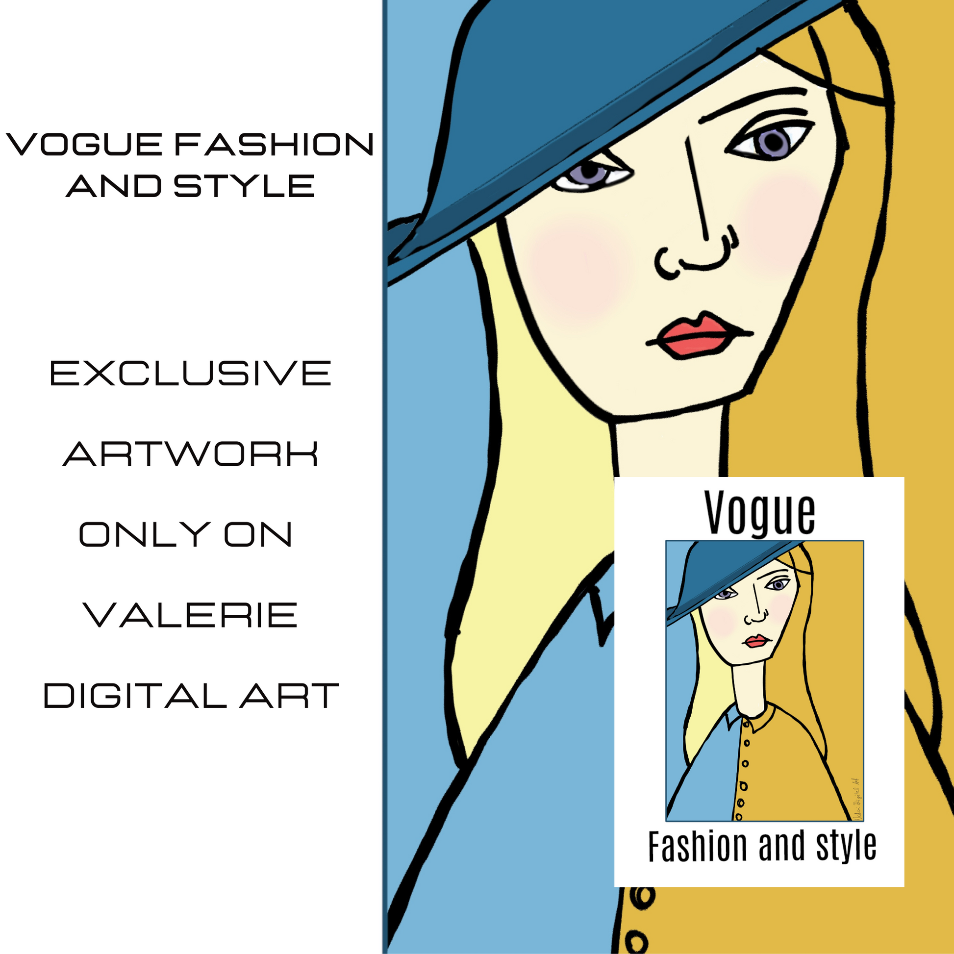 Digital Download Wall Art  "Vogue" - valerie-digital-art