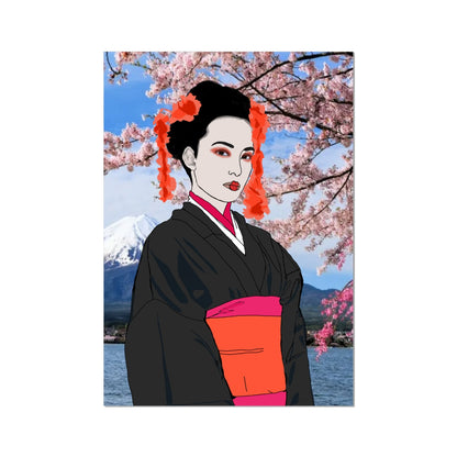 GEISHA IN JAPAN Hahnemühle Photo Rag Print - valerie-digital-art