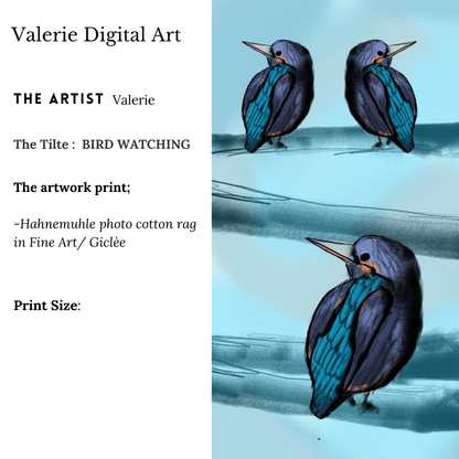 BIRD WATCHING Hahnemühle Photo Rag Print - valerie-digital-art