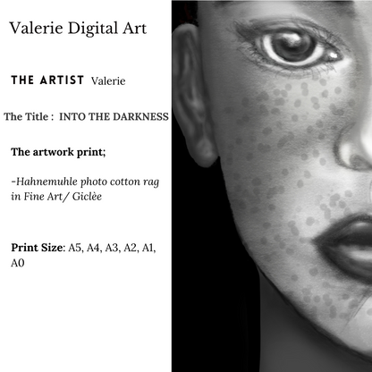 INTO THE DARKNESS Hahnemühle Photo Rag Print - valerie-digital-art