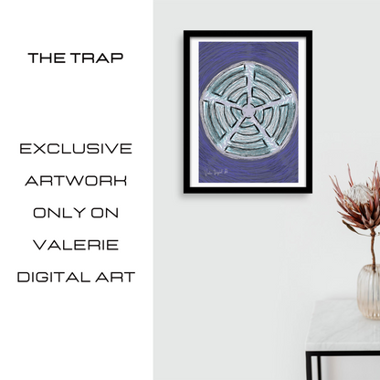 THE TRAP -  Rolled Eco Canvas - valerie-digital-art