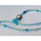 Sicilian style 3 colors beaded necklace with 2 x 2.5cm ceramic hand-painted charm and at the end small silk tassel. The necklace is 47cm long. The necklace it's perfect for young and mature people, this fun and classic that the same time